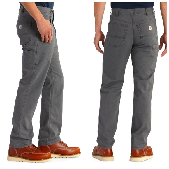 SOLD *NEW* Carhartt Rugged Flex® Relaxed Fit Canvas 5-Pocket Work Pants-35"x28" - Picture 2 of 5